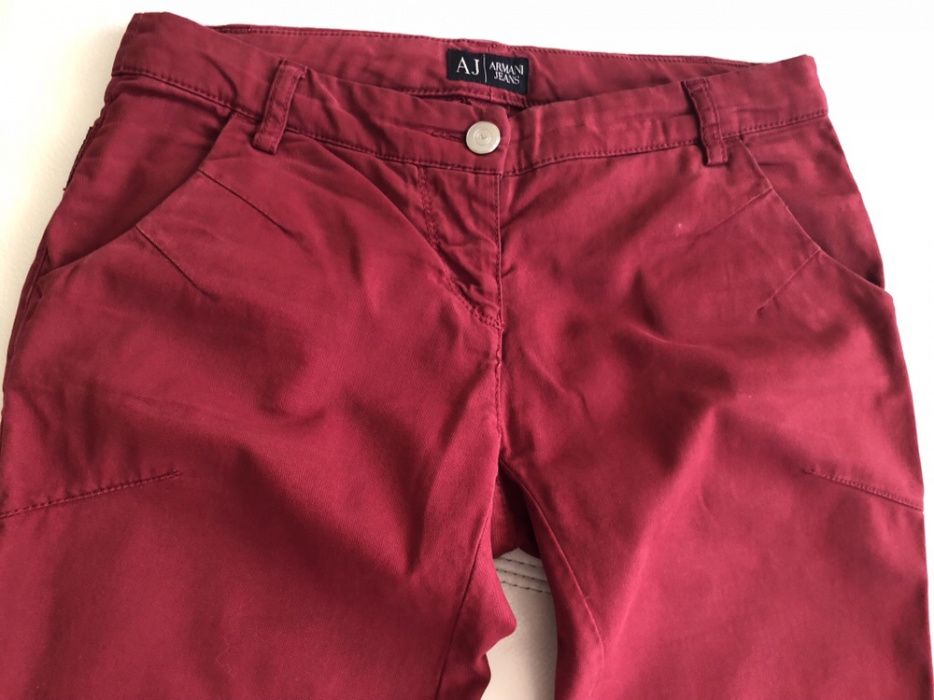 ARMANI JEANS damskie spodnie chinosy S (27 it40) kolekcja jesień zima