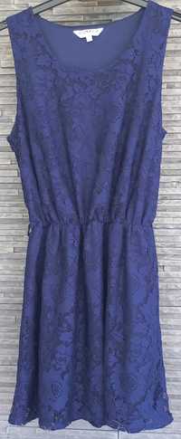 Granatowa koronkowa sukienka New Look 164-170