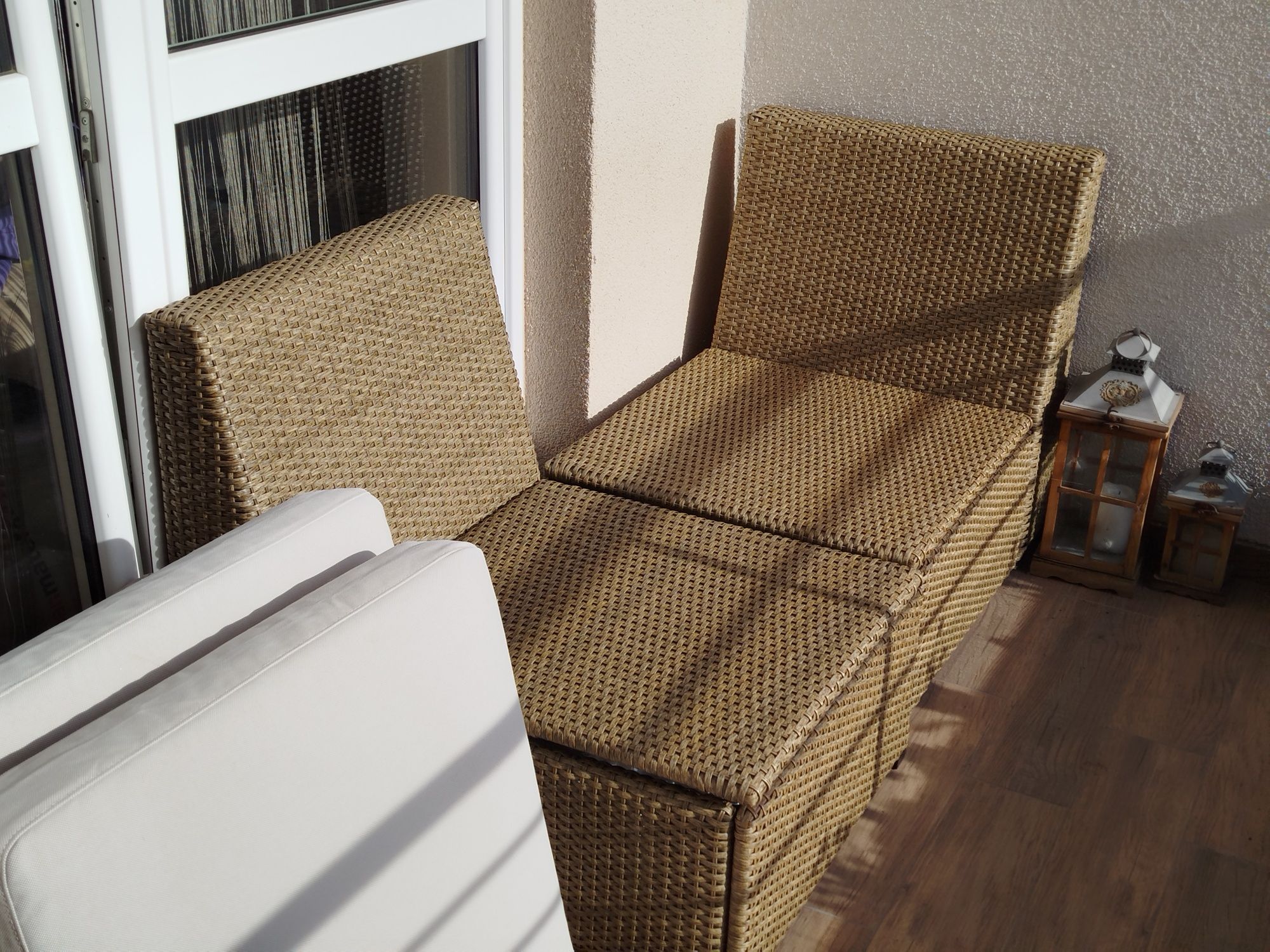 Fotele sofa narożnik Ikea Solleron z pojemnikiem, poduszkami wodoodpor