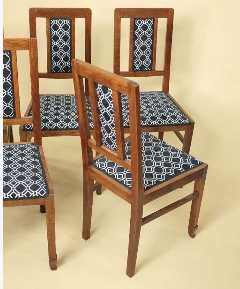 SECESJA krzesła dębowe, Art deco, renowacja, vintage, antyk, retro