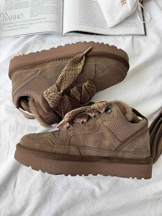Женские ботинки UGG Lo Lowmel Sneaker Chocolate 36-41 Натур Овчина!