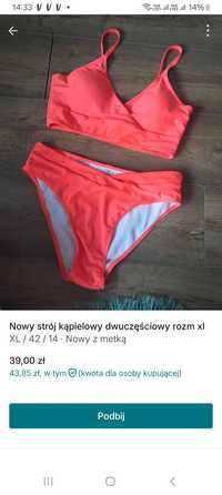 Stroj kapielowy dwuczęściowy rozm xl