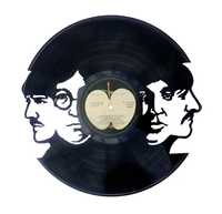 Silhueta decorativa The Beatles feita de um disco de vinil LP