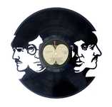 Silhueta decorativa The Beatles feita de um disco de vinil LP