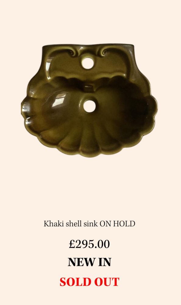 Umywalka muszelka kolor khaki