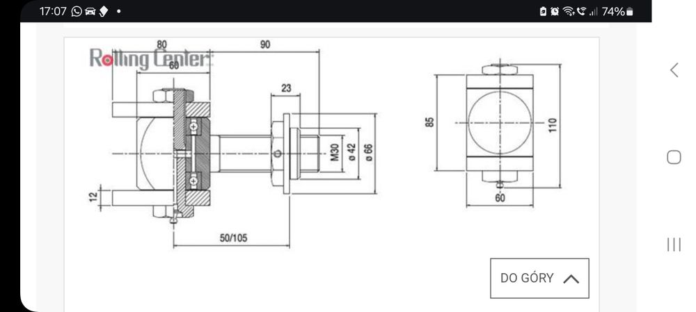 Zawiasy do bram ciężkich na łożyskach