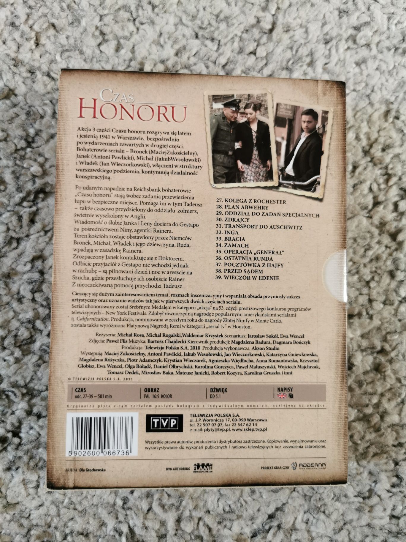 Czas Honoru (sezon 3) na DVD