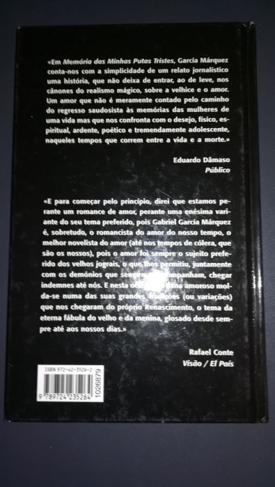 "Memória das minhas Putas Tristes" de Gabriel Garcia Márquez