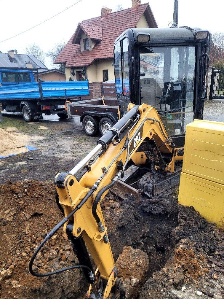 Usługi Minikoparką, prace ziemne, transport