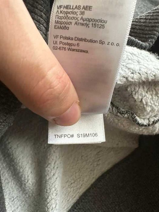 Bluza The North Face hoodie z kapturem szara Logo