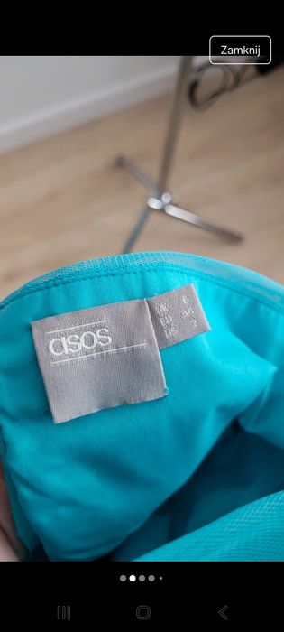 Tiulowa spódnica / ASOS / Turkusowa