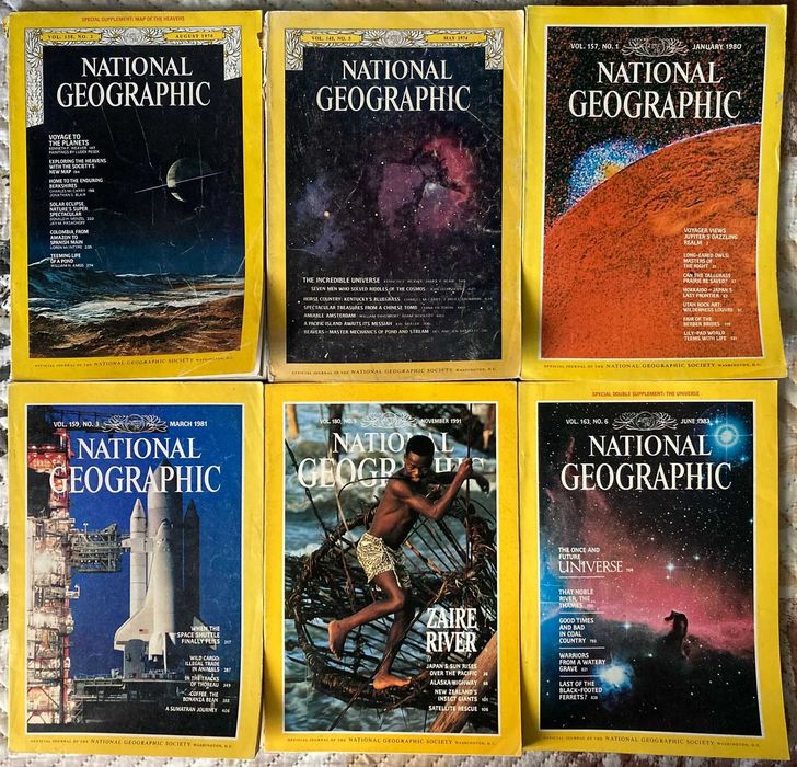 Revistas National Geographic Antigas em Inglês [lista na descrição]