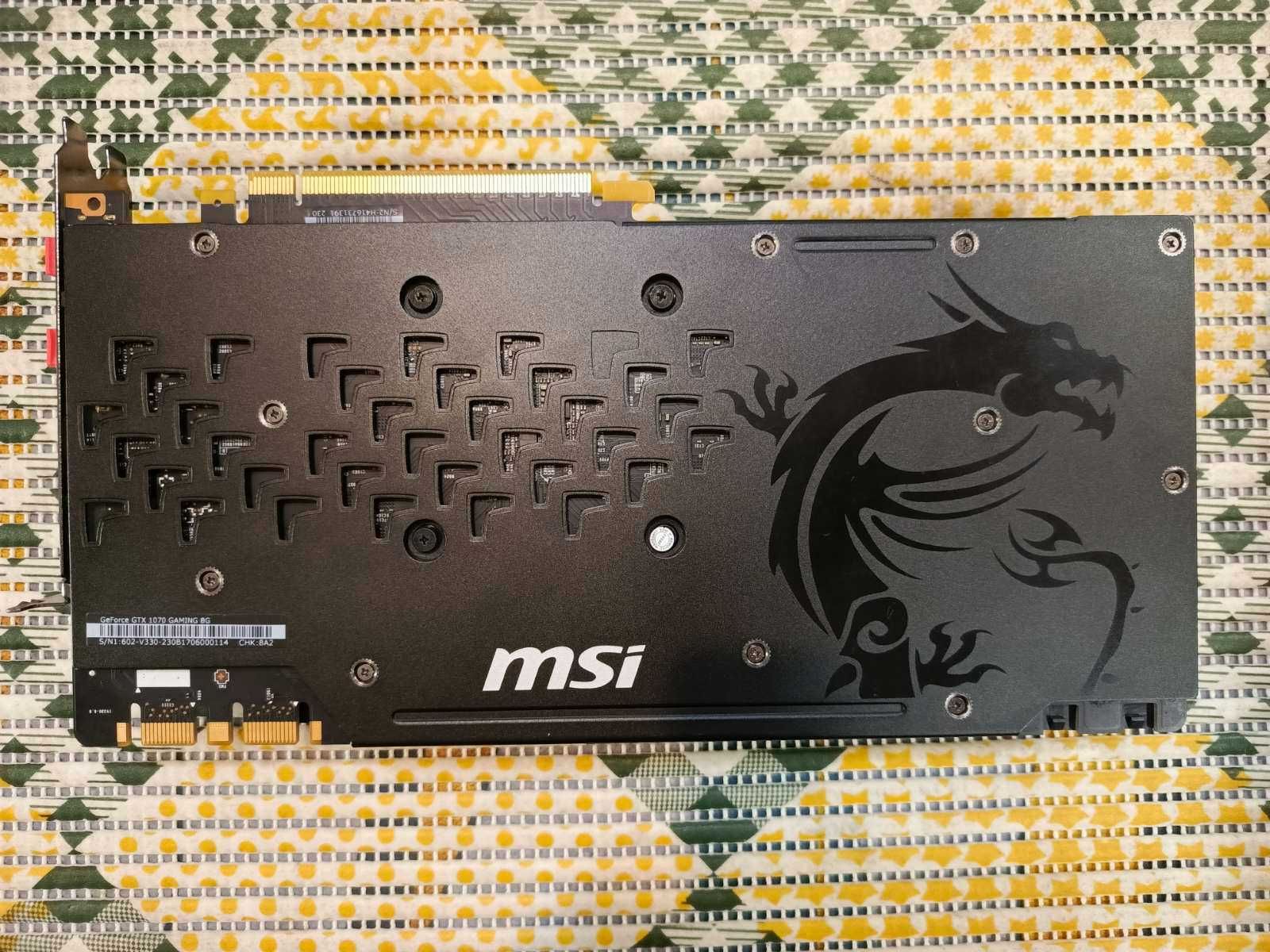 Прекрасная игровая видеокарта MSI GF GTX 1070 GAMING 8G 256-bit