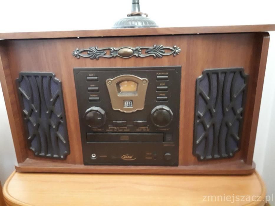 Radio Elta retro z gramofonem, magnetofonem, odtwarzaczem CD