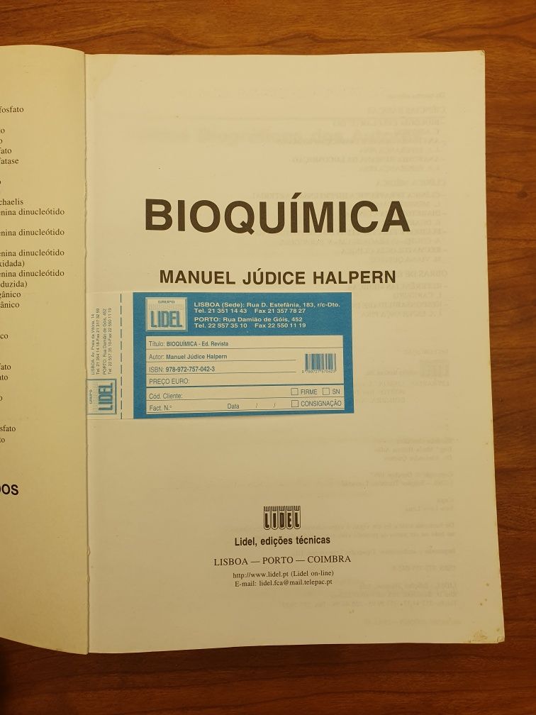 Bioquímica de Manuel Judice Halpern