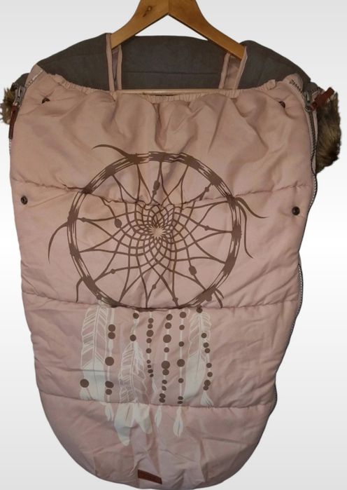 Śpiworek zimowy do wózka dziewczynka