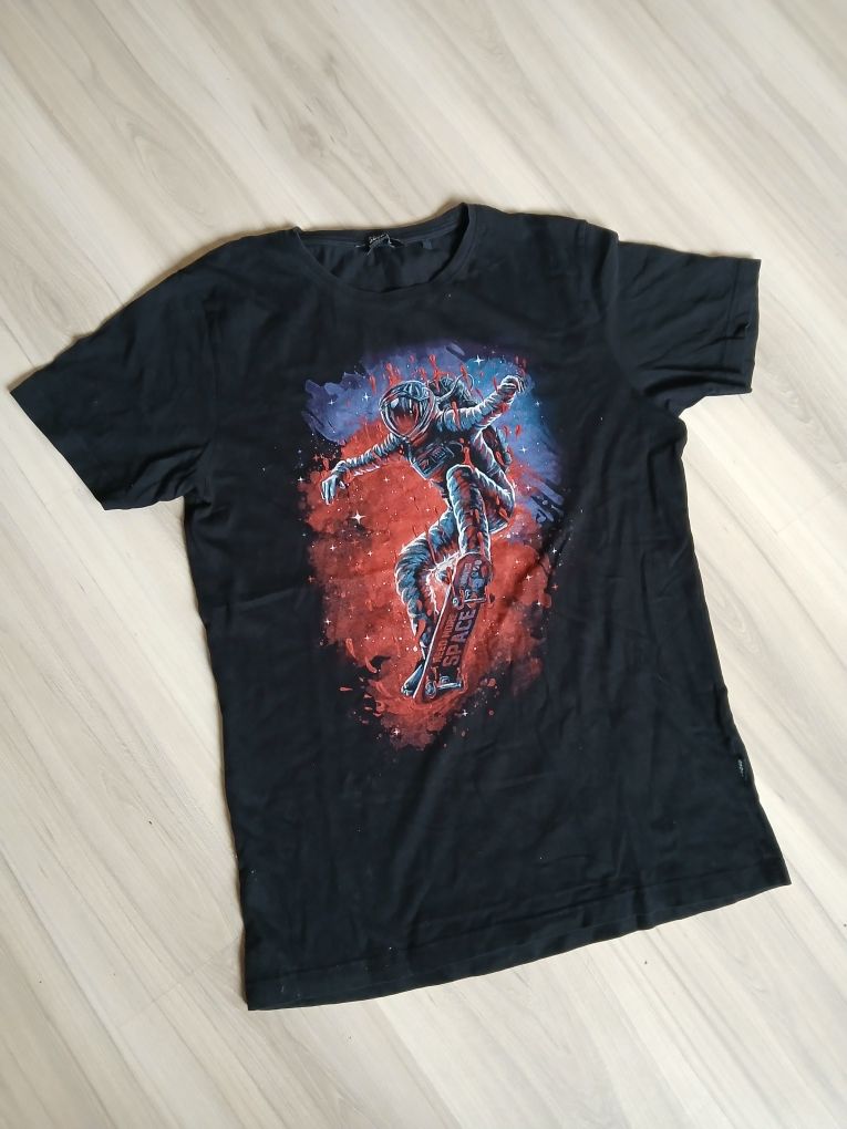 Czarny T-shirt L