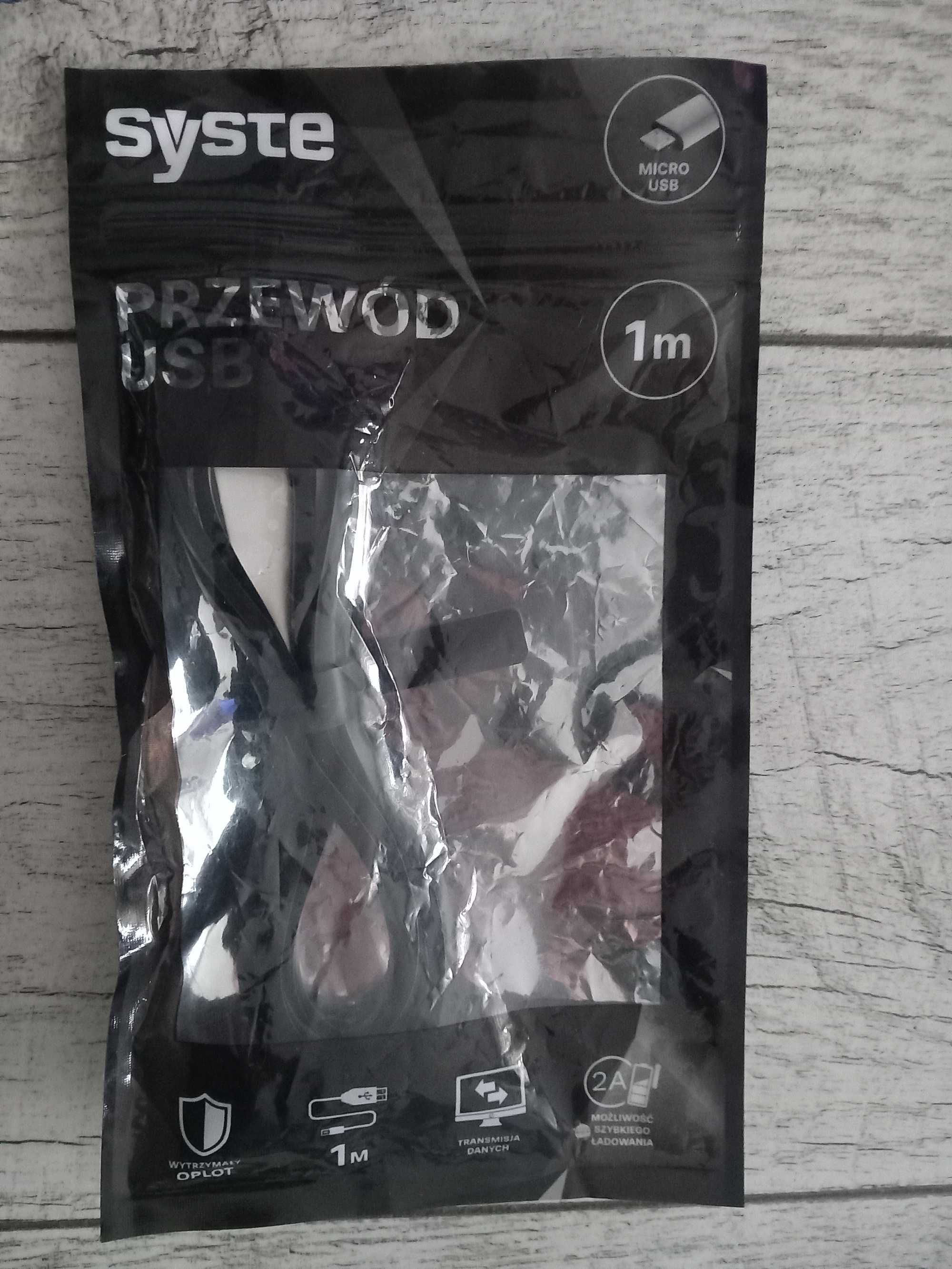 Nowy przewód ładowania telefonu z wejściem MICRO usb,  2 metrowy