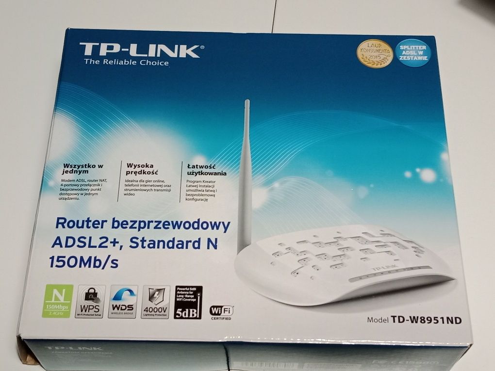 Router bezprzewodowy ADSL2+ TP-LINK TD-W8951ND