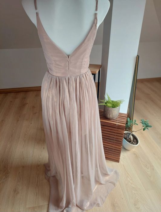 Sprzedam sukienkę firmy Lou model Zoya długa opalizujące złota