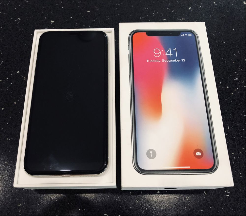 IPhone X silver 64 Gb Never lock.