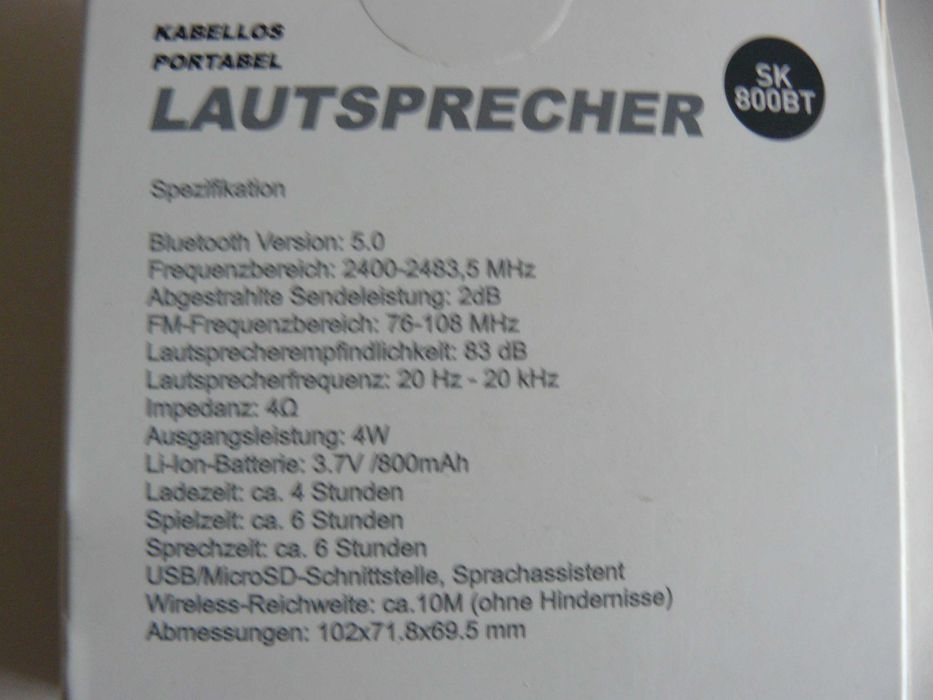 Głośnik bezprzewodowe z bluetooth usb radio itp