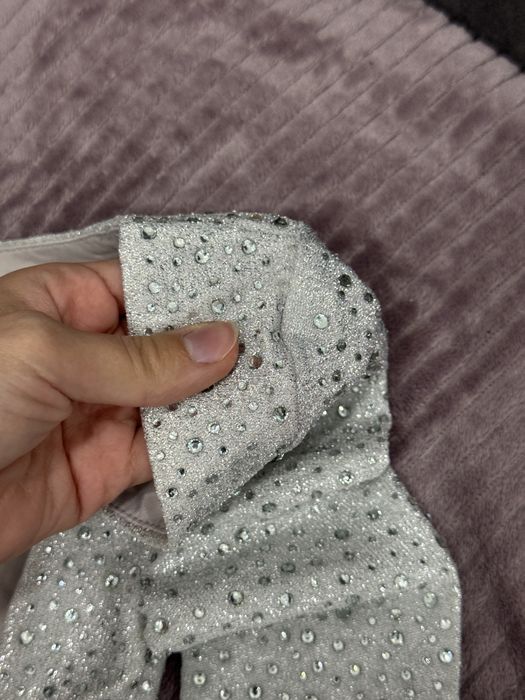 Сухня срібна стрази платье серебро xxs oh polly