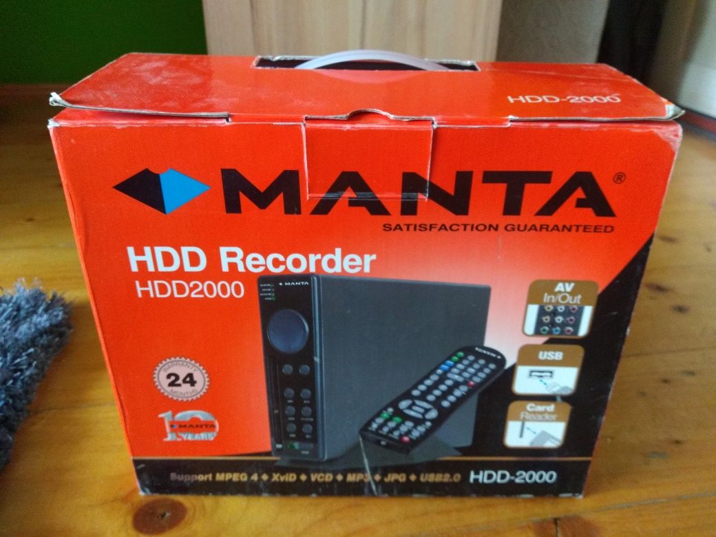 Odtwarzacz multimedialny manta Hdd2000 przegrywanie kaset VHS dysk