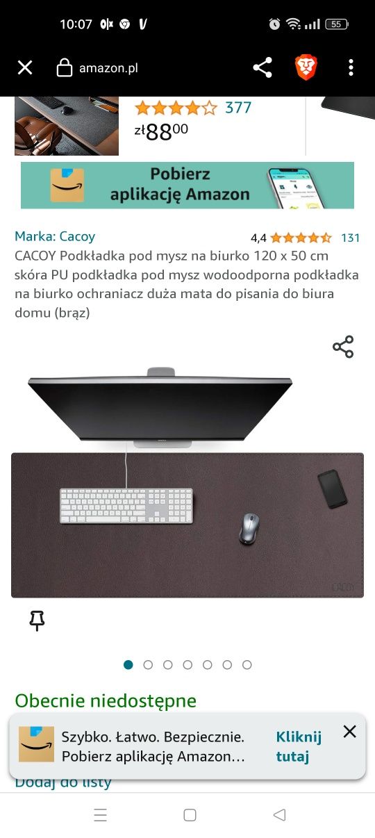 Podkładka na biurko pod laptop