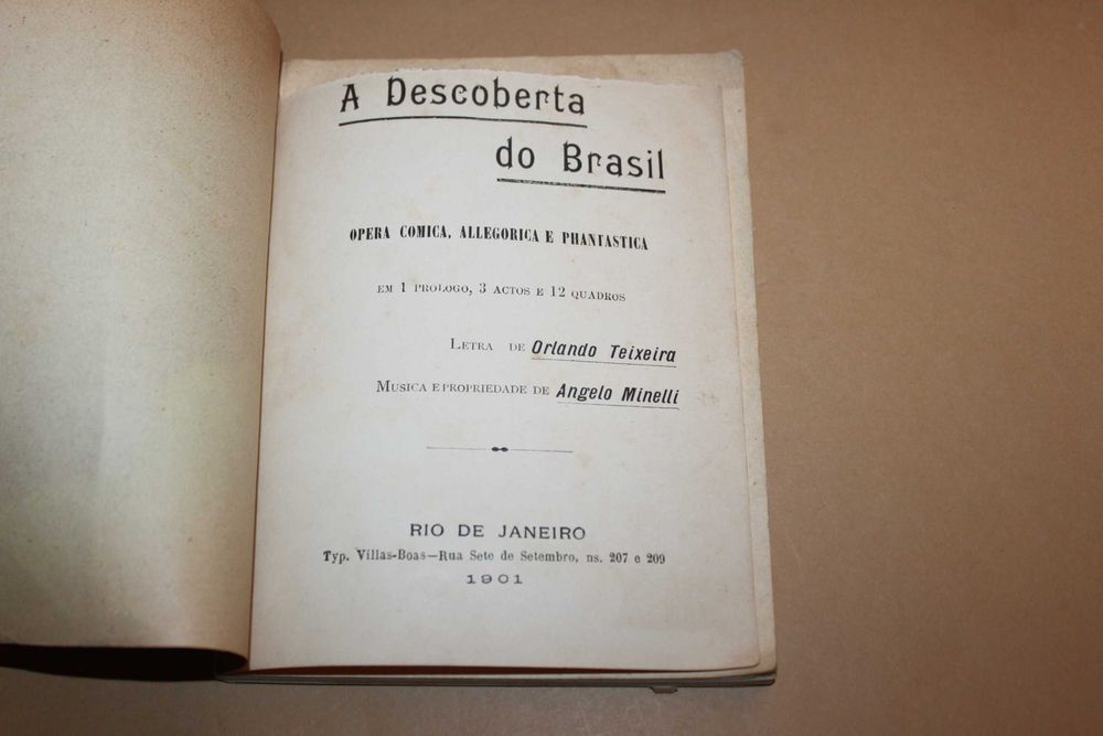 A Descoberta do Brazil // Orlando Teixeira -1901