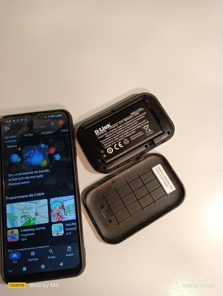 Router na karta SIM LTE WiFi 5 GHz przenośny smartfon laptop bateria
