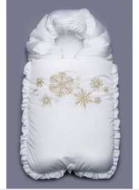 Конверт ковдра зимовий Сніжинка немовля виписка