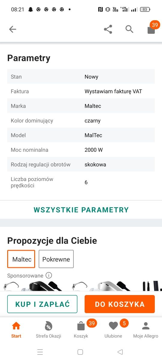 Robot kuchenny planetarny mikser