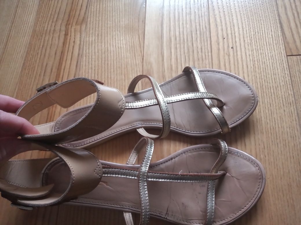 Sandały złote Prima moda 38