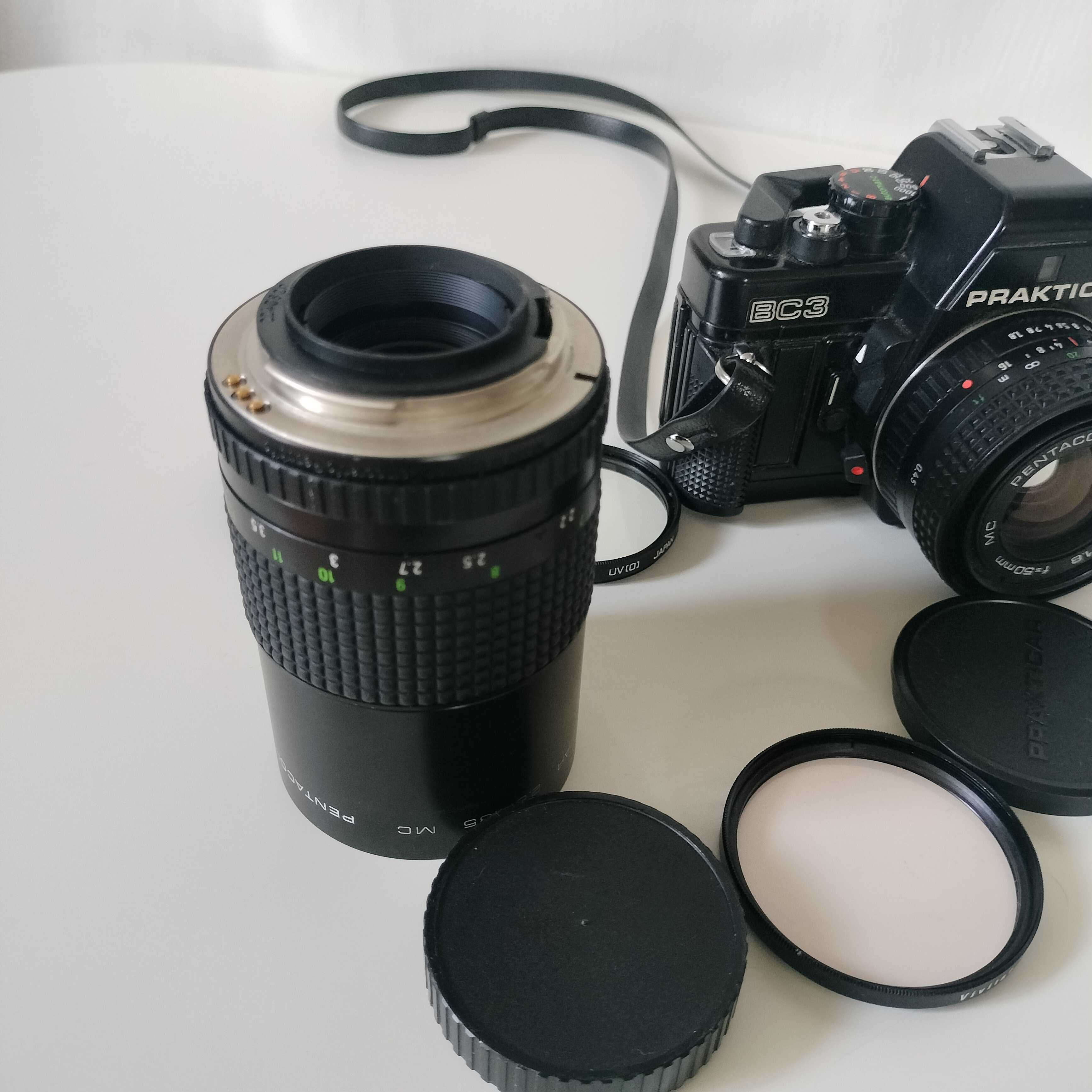 Praktica BC3 Pentacon Prakticar1.8/50 MC 50mm 1.8 135mm 2.8