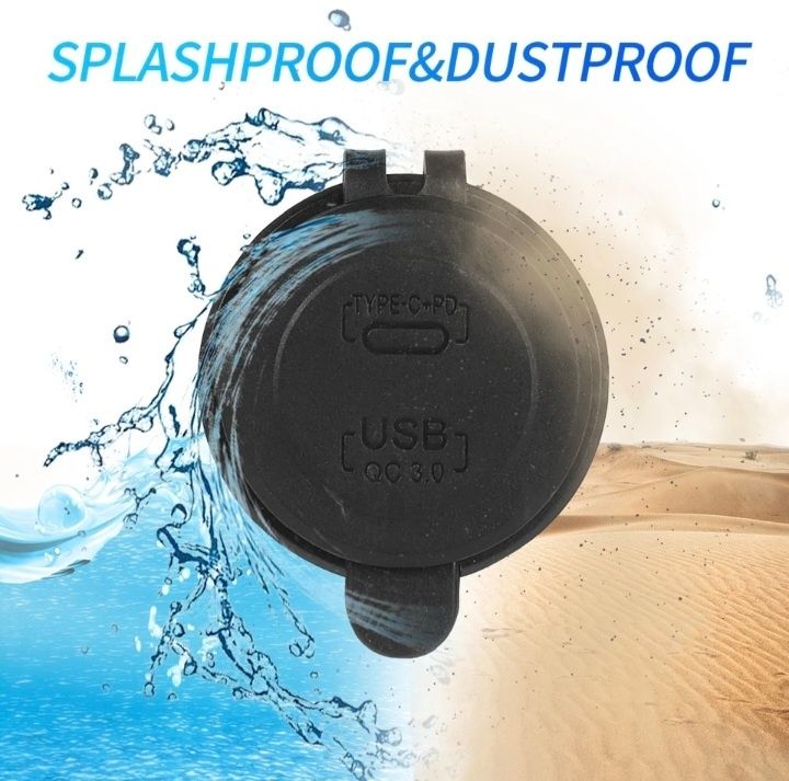 Carregador 12V USB/Tipe C