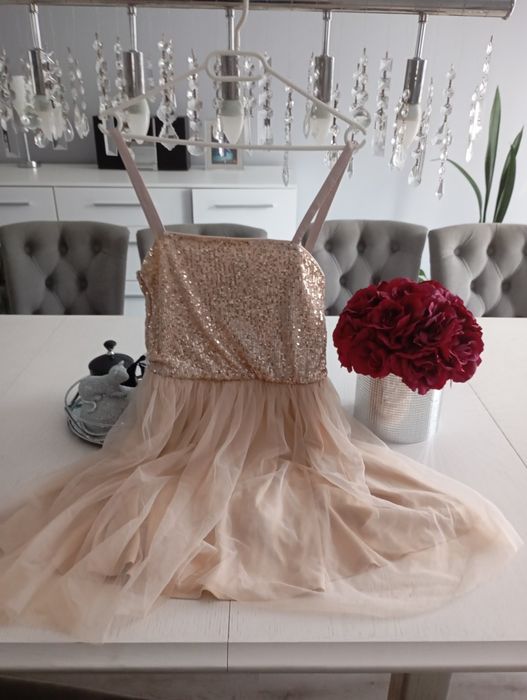 Sukienka tiul cekiny Shein 38 M