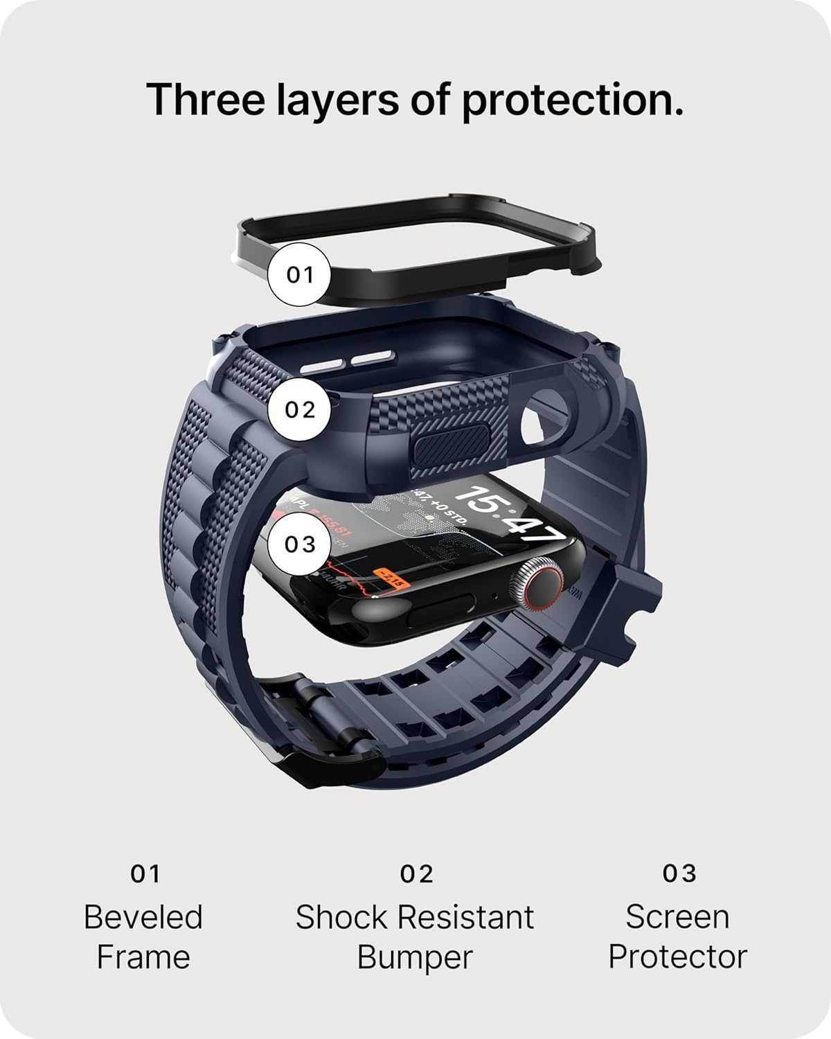 Fullmosa pasek Apple Watch pasek silikonowy typu Bumper
