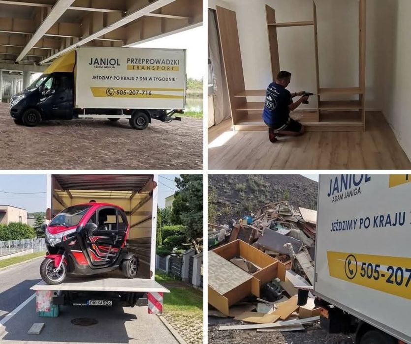 Transport/przeprowadzki/utylizacja starych mebli Śląsk/Polska