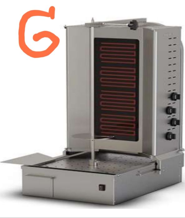 Аппарат для шаурмы ЭРСОЗ. 220-380 вт.+ совок+ нож+ шпатель.