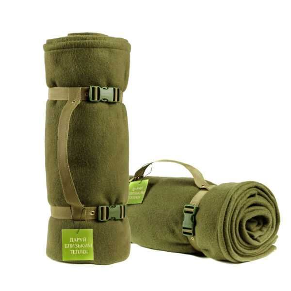 Тактичний флісовий плед 150х180см – ковдра для військових із чохлом