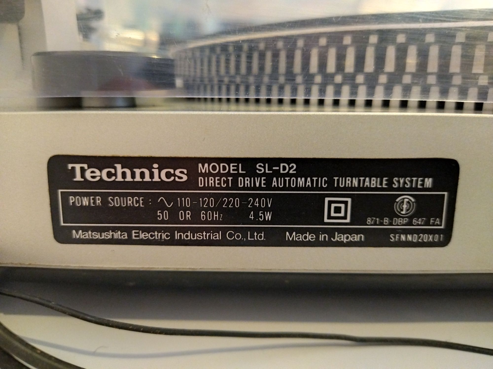 Gira-discos Technics SL-D2 - Vintage