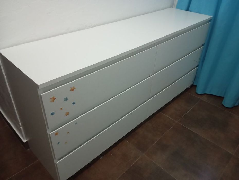 Cómoda Branca 6 gavetas