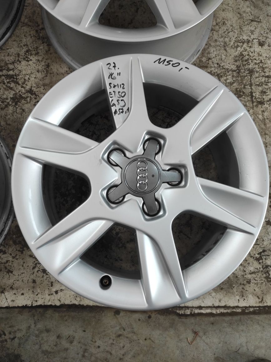 27 Felgi aluminiowe AUDI R 16 5x112 otwór 57,1 Bardzo Ładne