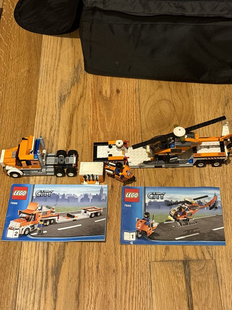 LEGO 7686 helikopter na lawecie + truck