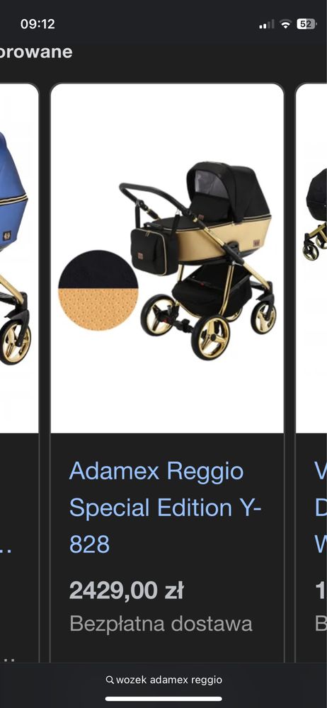 Wózek Adamex Reggio biano gondola