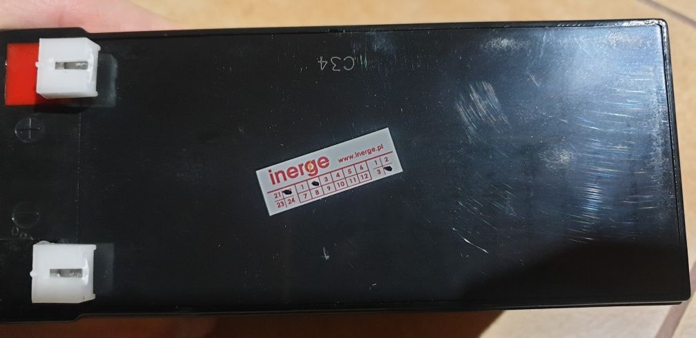 AKUMULATOR INERGE 12V 9Ah Klasy Premium wymiar jak 7,2 Sprawny Trzyma