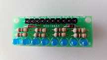 Placa com 8 leds azul, funciona com arduino, avr, pic