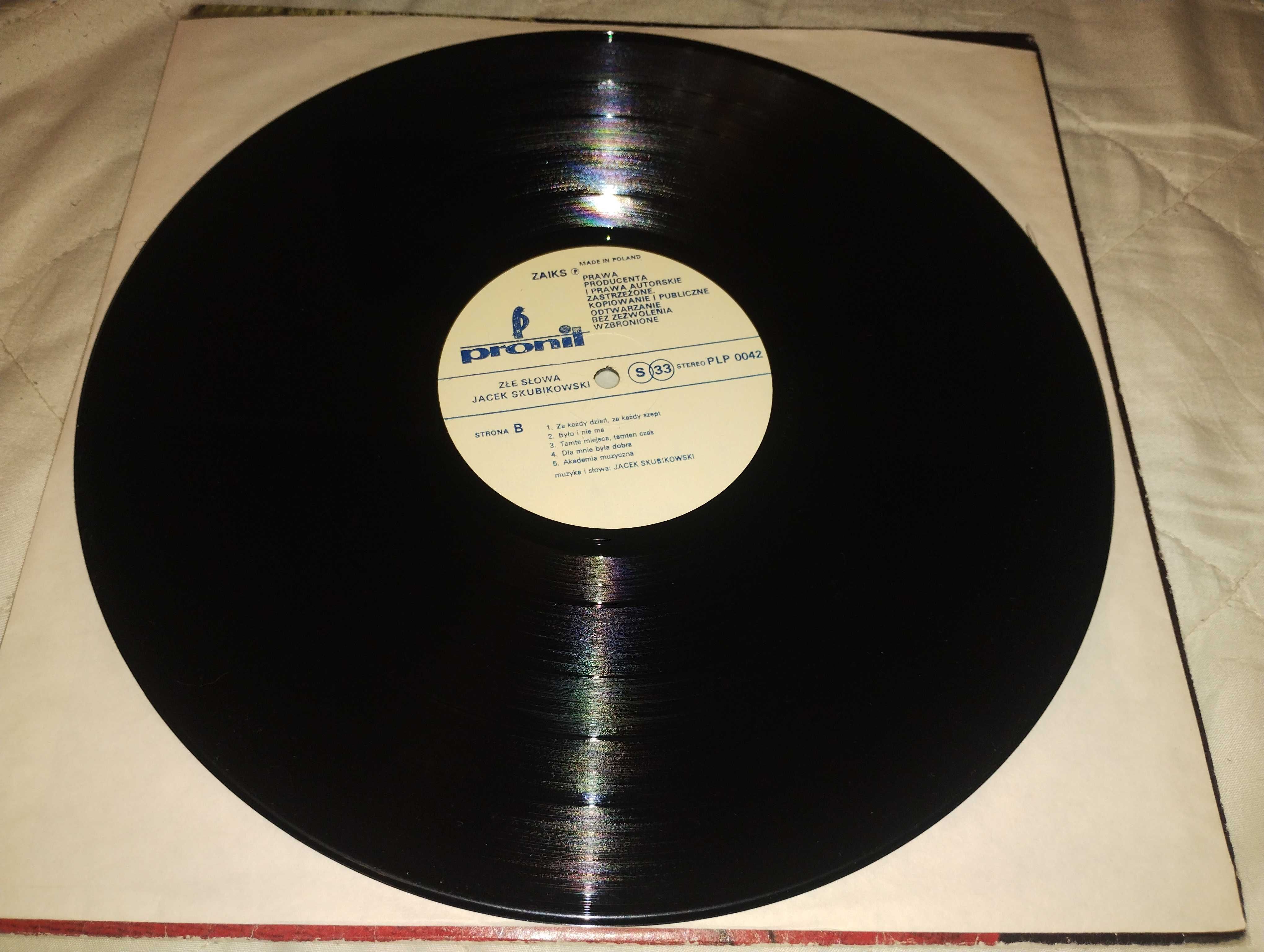 Jacek Skubikowski złe słowa LP