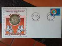 Sobrescrito Medalha de 1º Dia | 1986 Ano Internacional da Paz